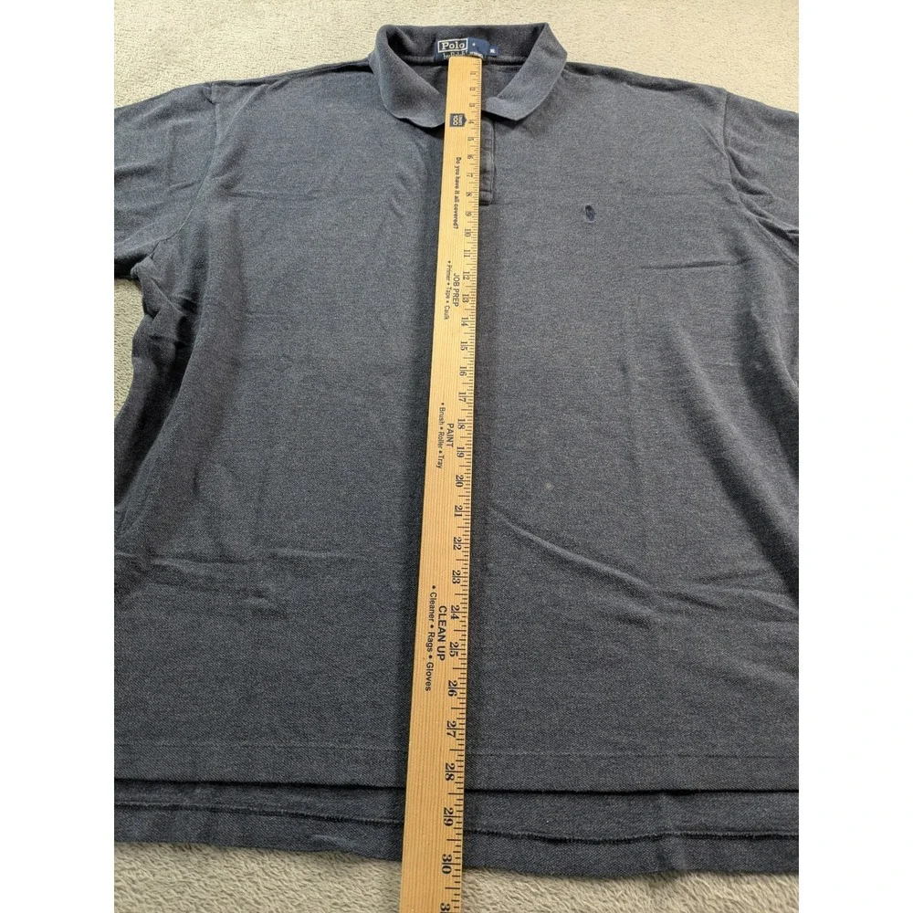 Polo Ralph Lauren Mens XL Blue Short Sleeve Pique Cotton Polo Shirt Pony Logo